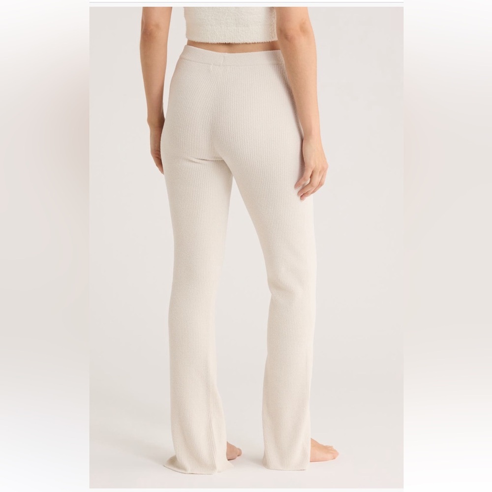 Barefoot Dreams Slim Slit Rib Pajama Pants in Almond Size X-Large NWT - Picture 2 of 10